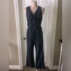 Free People Sleeveless Navy Jumpsuit